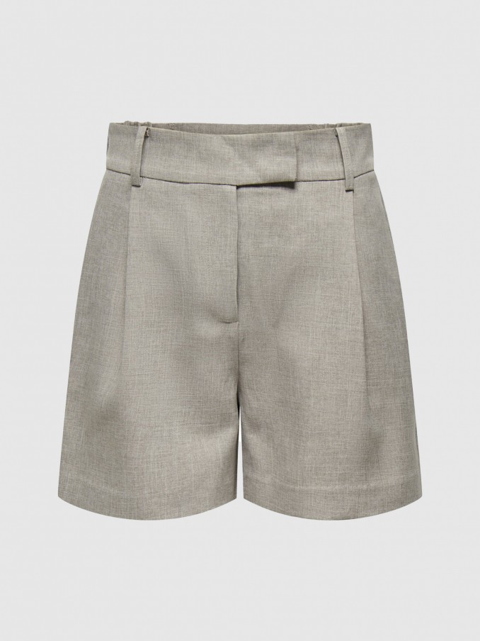 Shorts Woman Beige Only