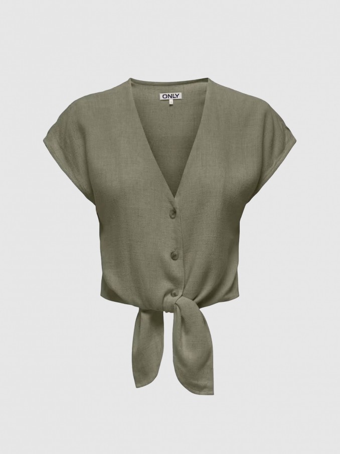 Camisa Mujer Verde Only
