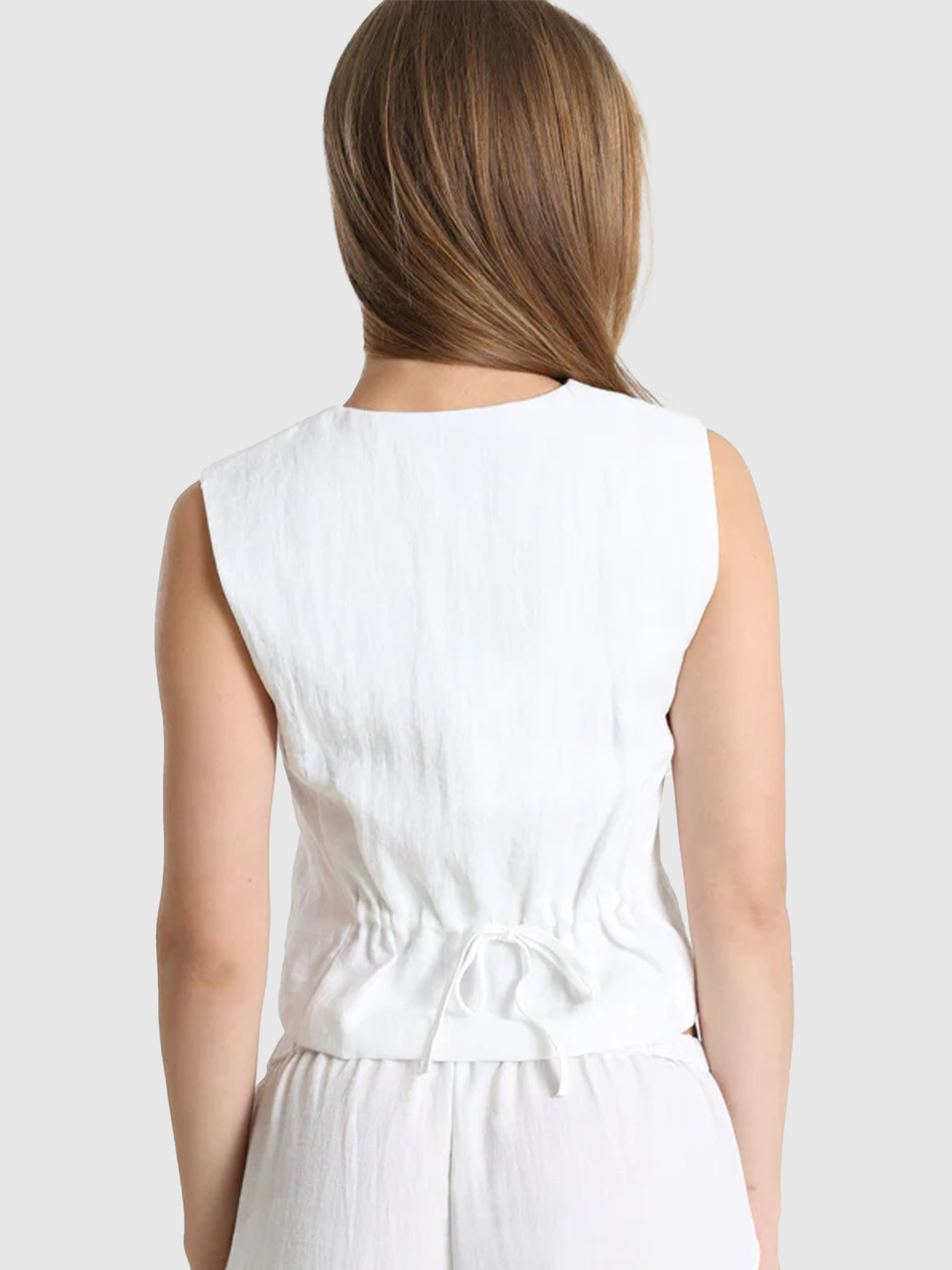Chaleco Mujer Blanco Only