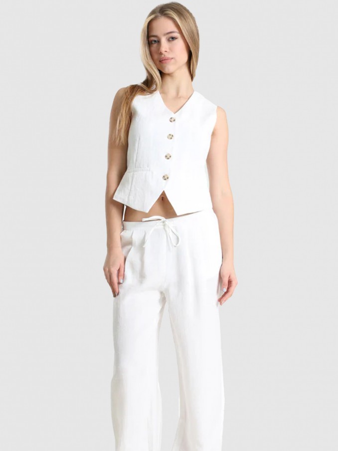 Chaleco Mujer Blanco Only