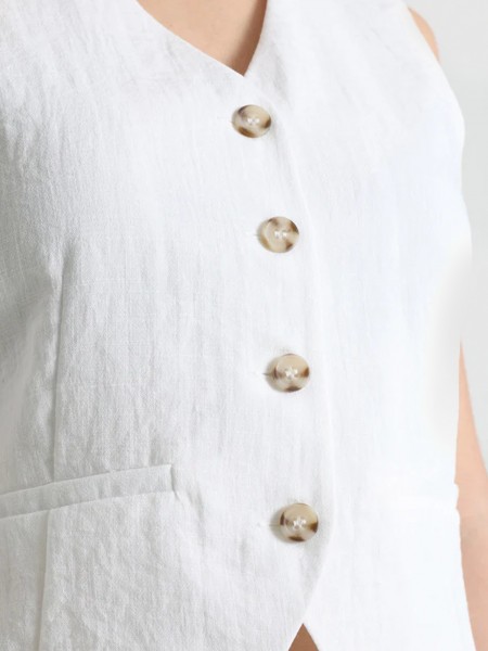 Vest Woman White Only Vest Woman White Only