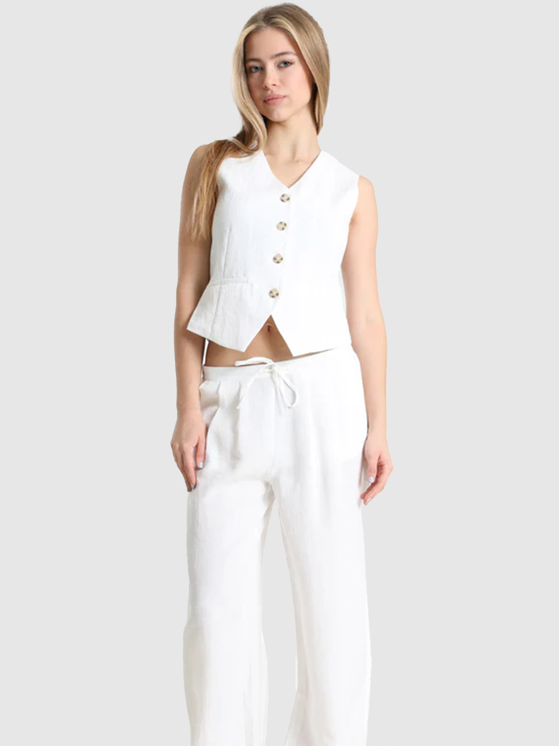 Chaleco Mujer Blanco Only