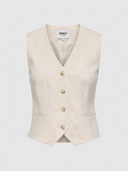 Chaleco Mujer Beige Only