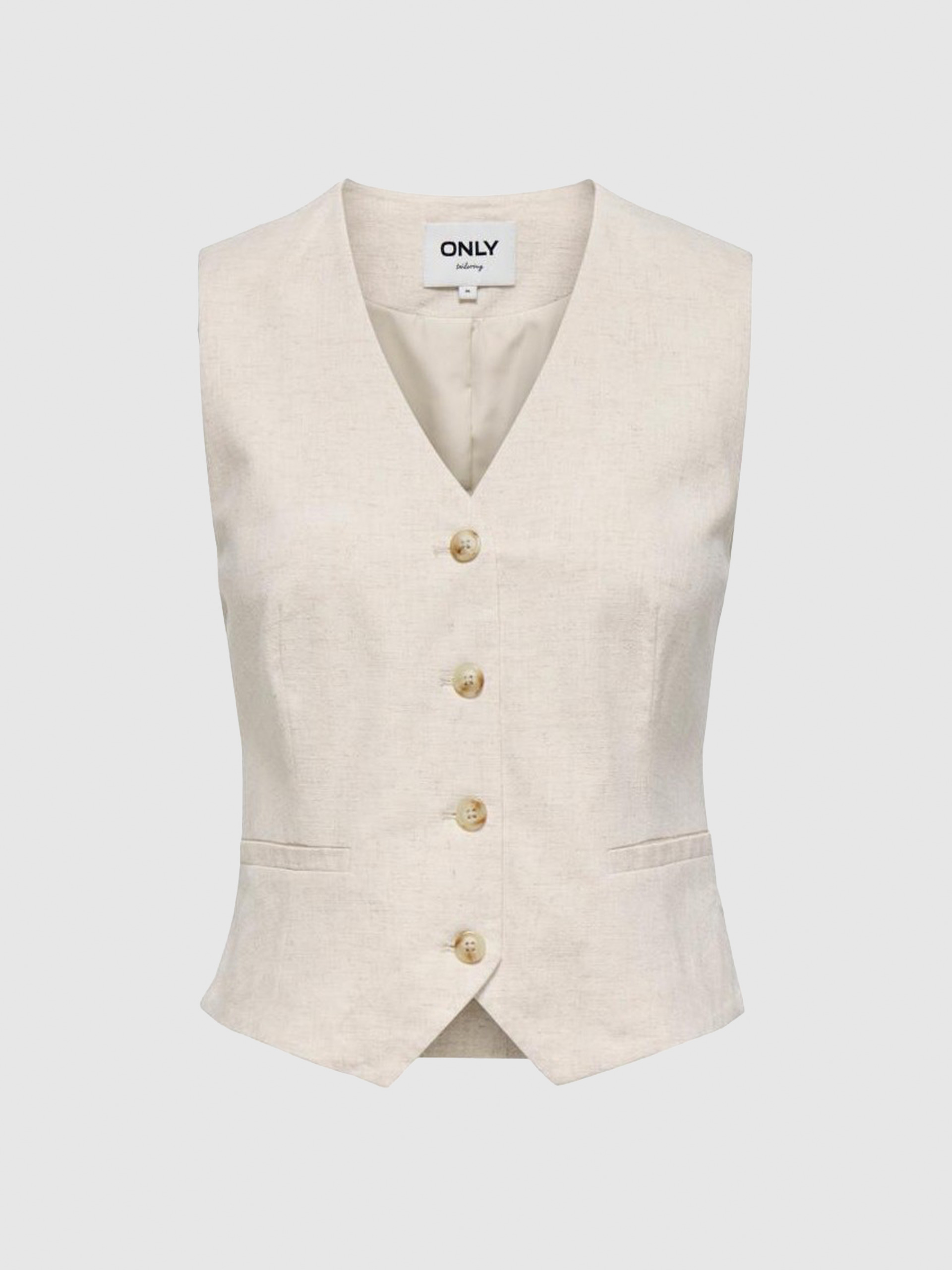 Chaleco Mujer Beige Only