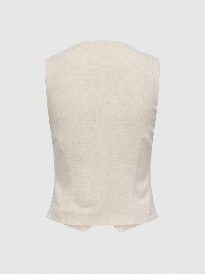 Chaleco Mujer Beige Only