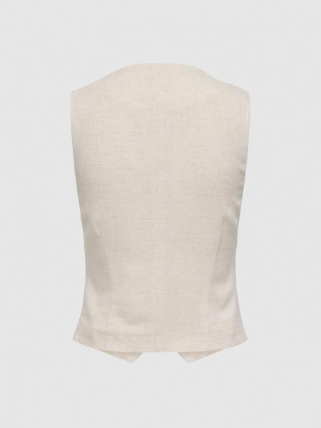 Chaleco Mujer Beige Only