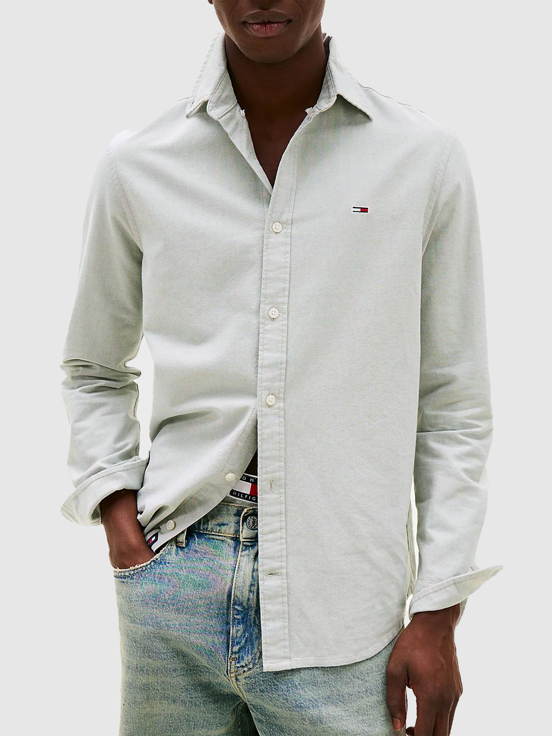 Shirt Man Green Tommy Jeans