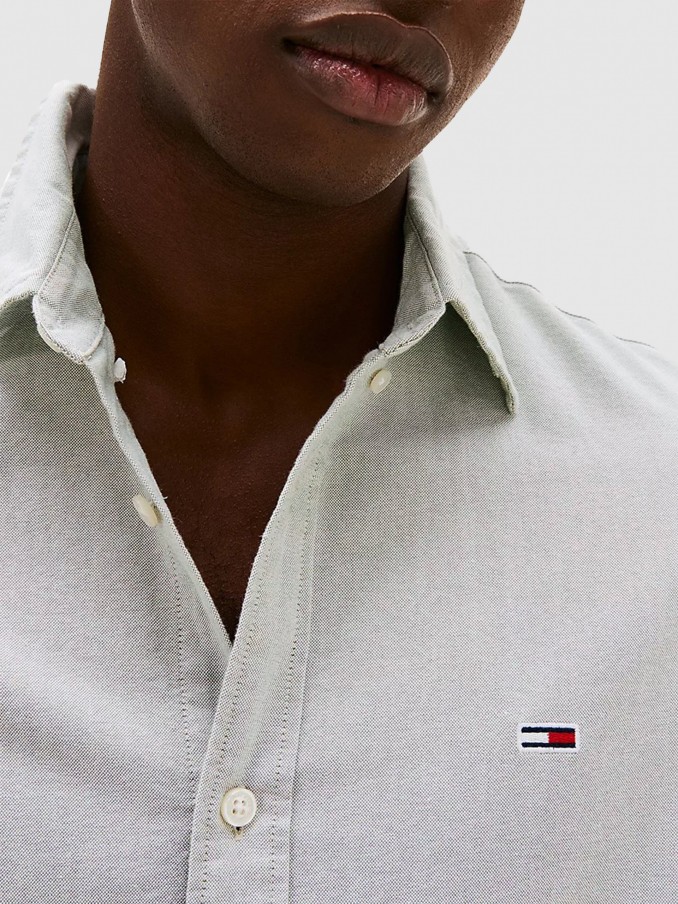 Shirt Man Green Tommy Jeans