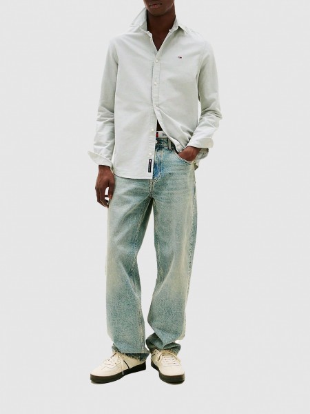 Shirt Man Green Tommy Jeans