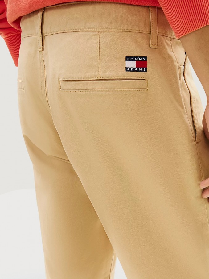 Pantalones Cortos Hombre Beige Tommy Jeans