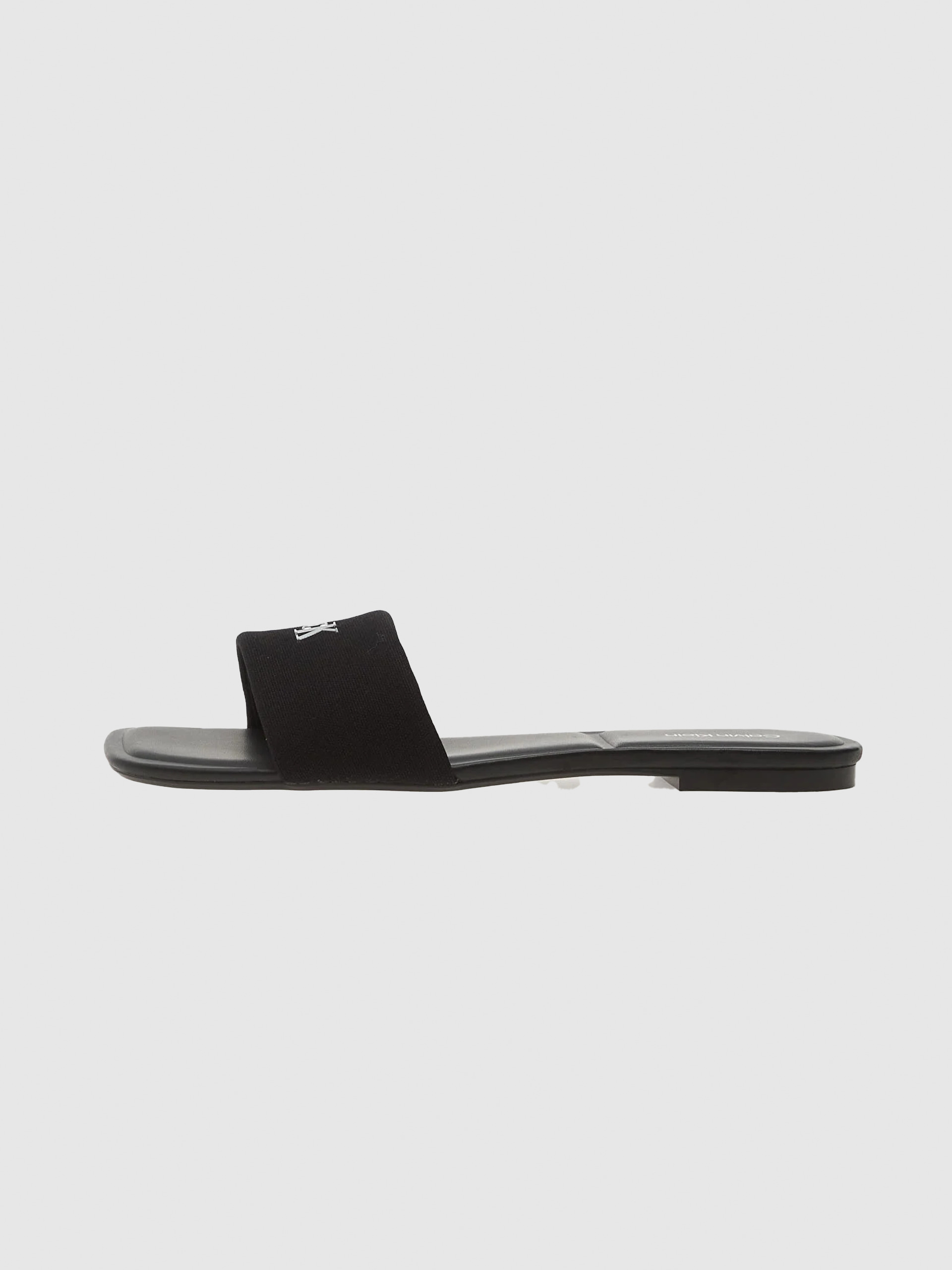 Chinelo Mulher Calvin Klein Square Flat Sndl Canvas Hw