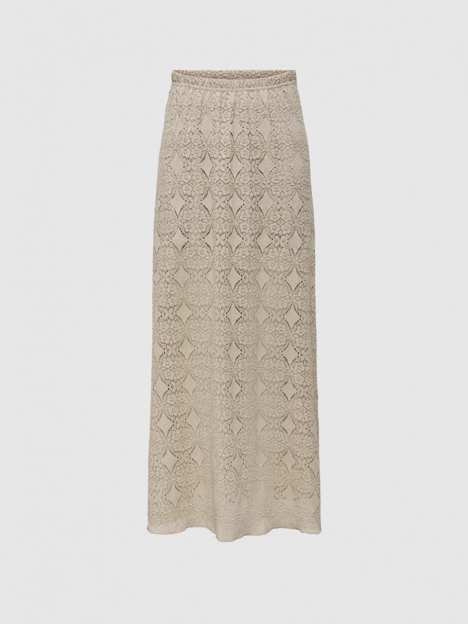 Falda Mujer Beige Only