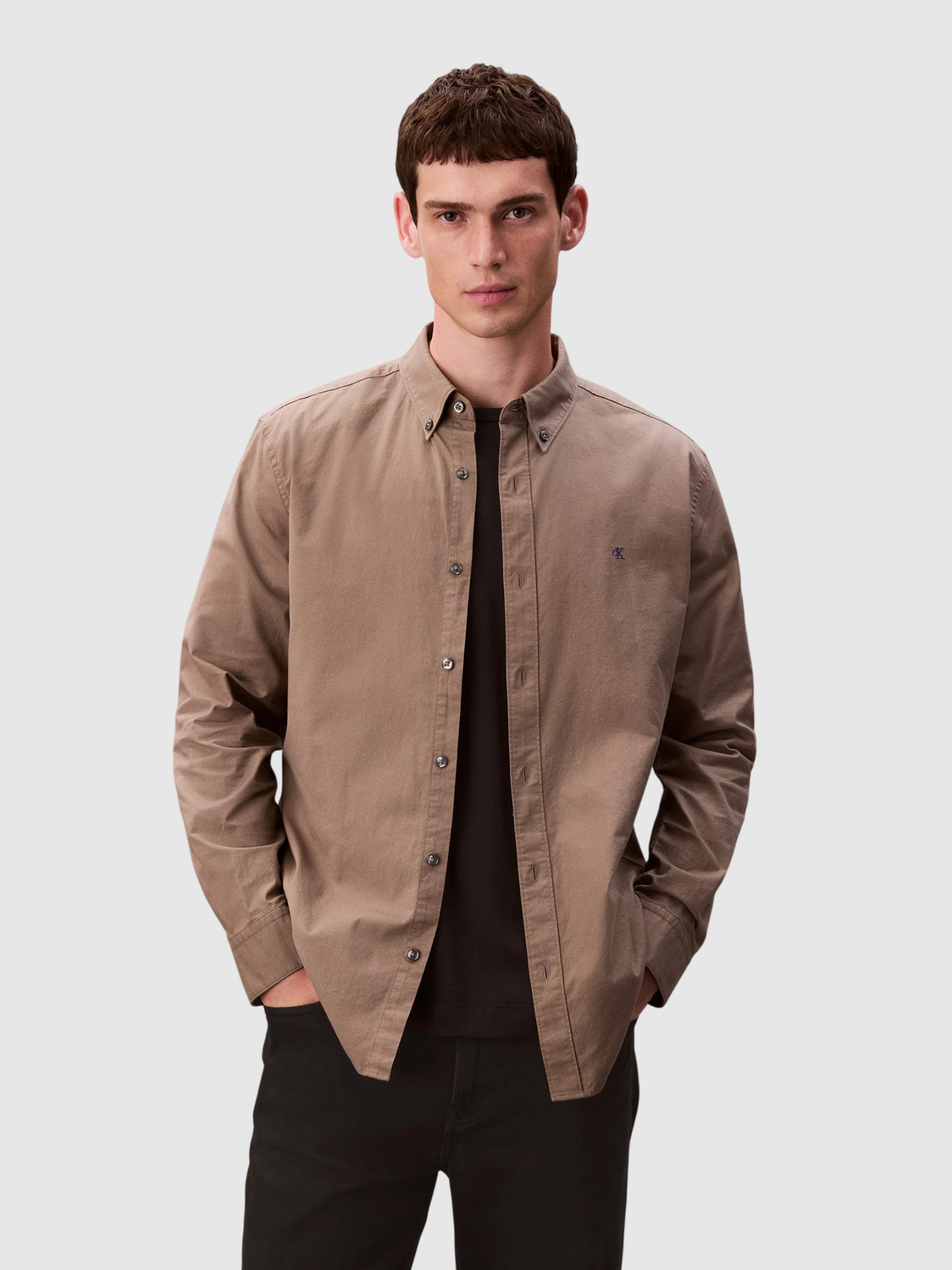 Shirt Man Green Calvin Klein
