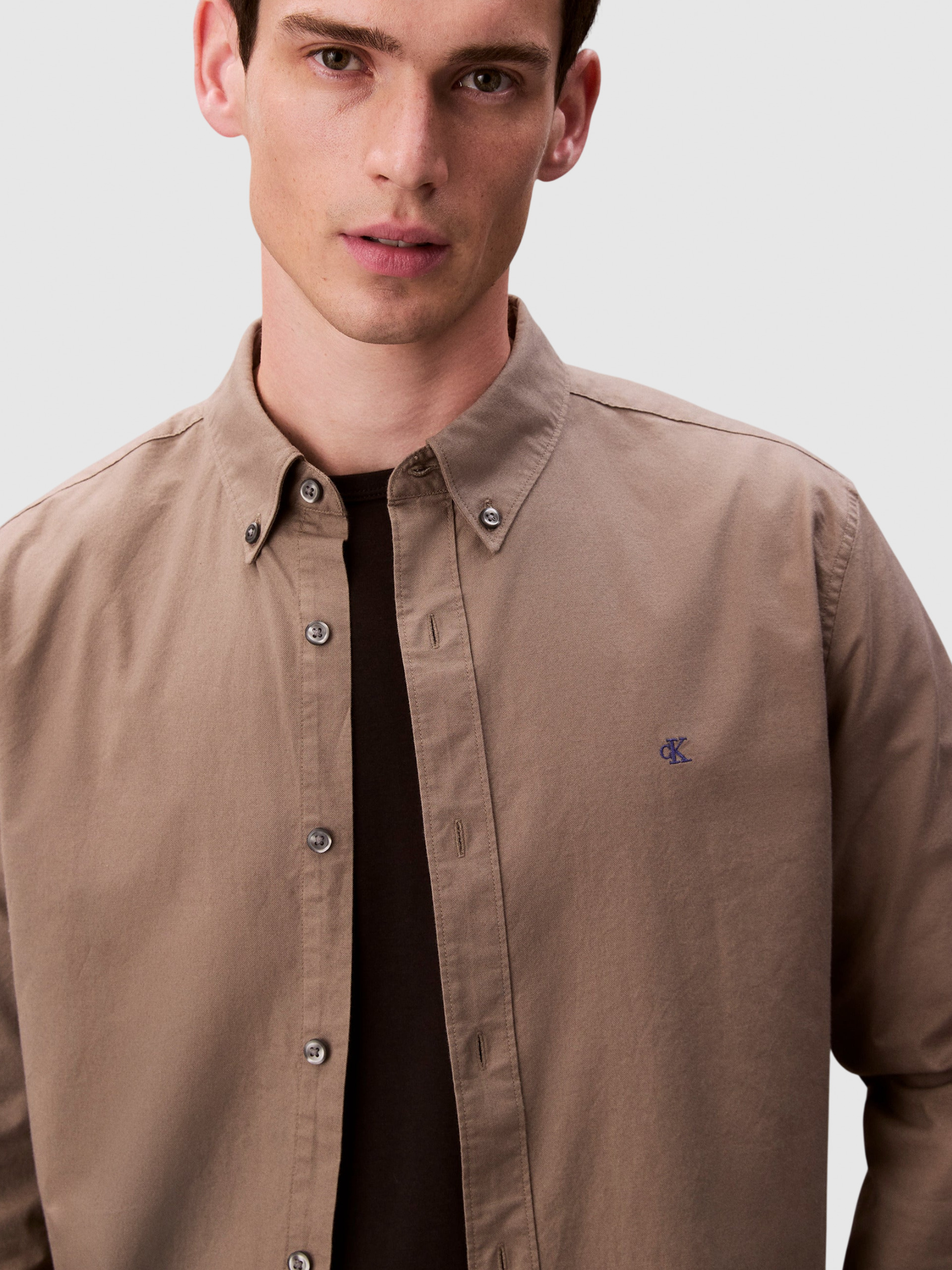 Shirt Man Green Calvin Klein