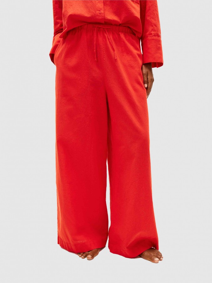 Pants Woman Red Tommy Hilfiger