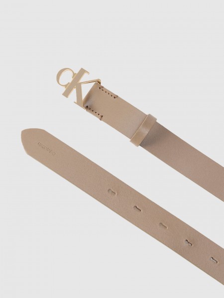 Cinto Calvin Klein Mulher Round Ck Buckle 30Mm Belt Inlay