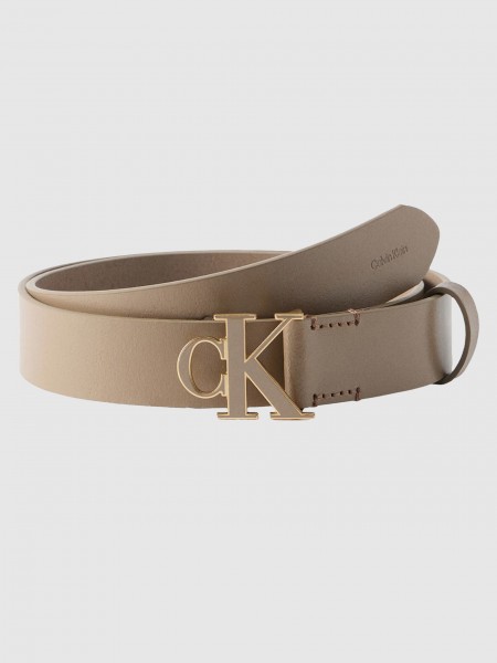 Cinto Calvin Klein Mulher Round Ck Buckle 30Mm Belt Inlay
