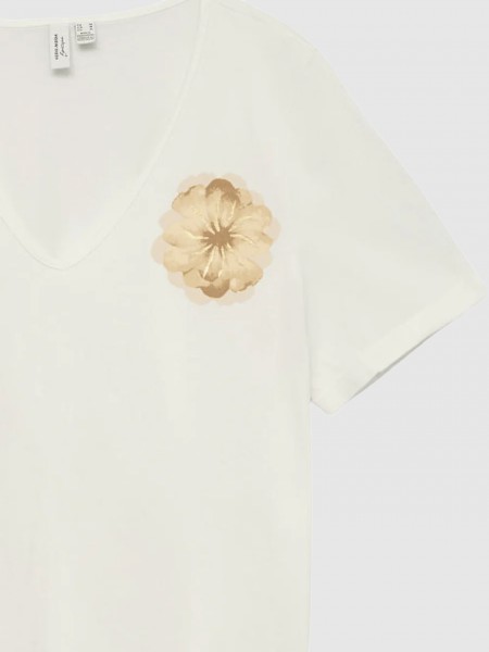 T-Shirt Vero Moda Mulher Vmjitona S/s V-Neck T-Shirt Jrs Btq