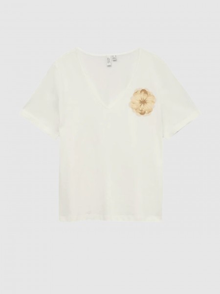 T-Shirt Vero Moda Mulher Vmjitona S/s V-Neck T-Shirt Jrs Btq