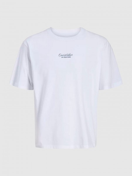 T-Shirt Jack & Jones Homem Jjart Print Tee Ss Crew Neck