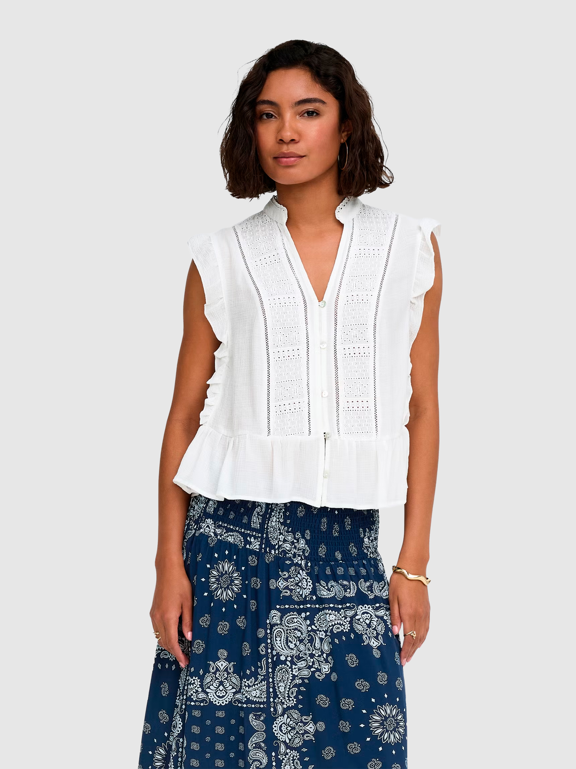 Blusa Mujer Blanco Only