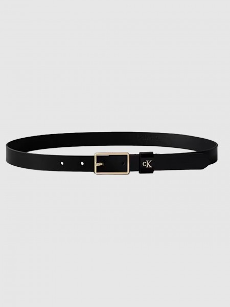 Cinto Calvin Klein Mulher Round Ck Buckle 30Mm Belt Inlay