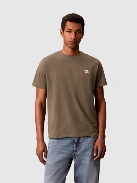 T-Shirt Calvin Klein Homem Ss Badge 30S Jersey Classic Tee