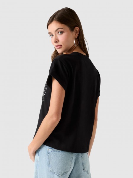T-Shirt Guess Mulher Ss Cn Round 4G Degrade Hotfix