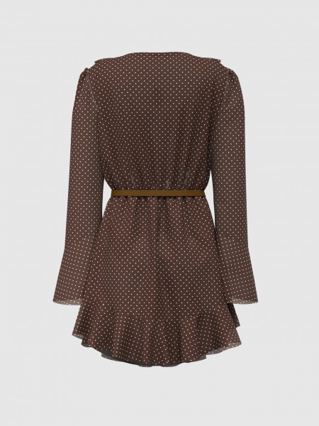 Vestido Guess Mulher Ls Emy Belted Dress