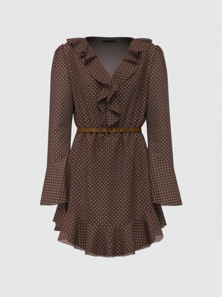 Vestido Guess Mulher Ls Emy Belted Dress