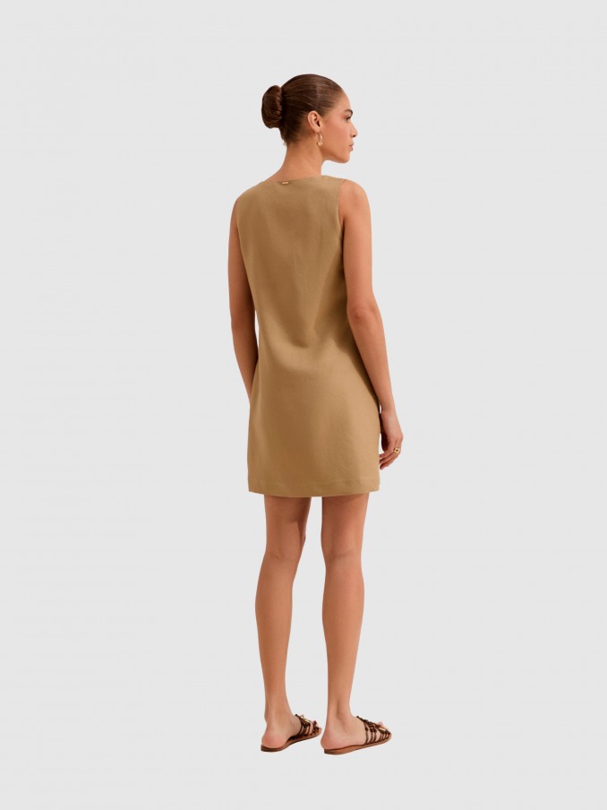 Vestido Mujer Beige Lion Of Porches