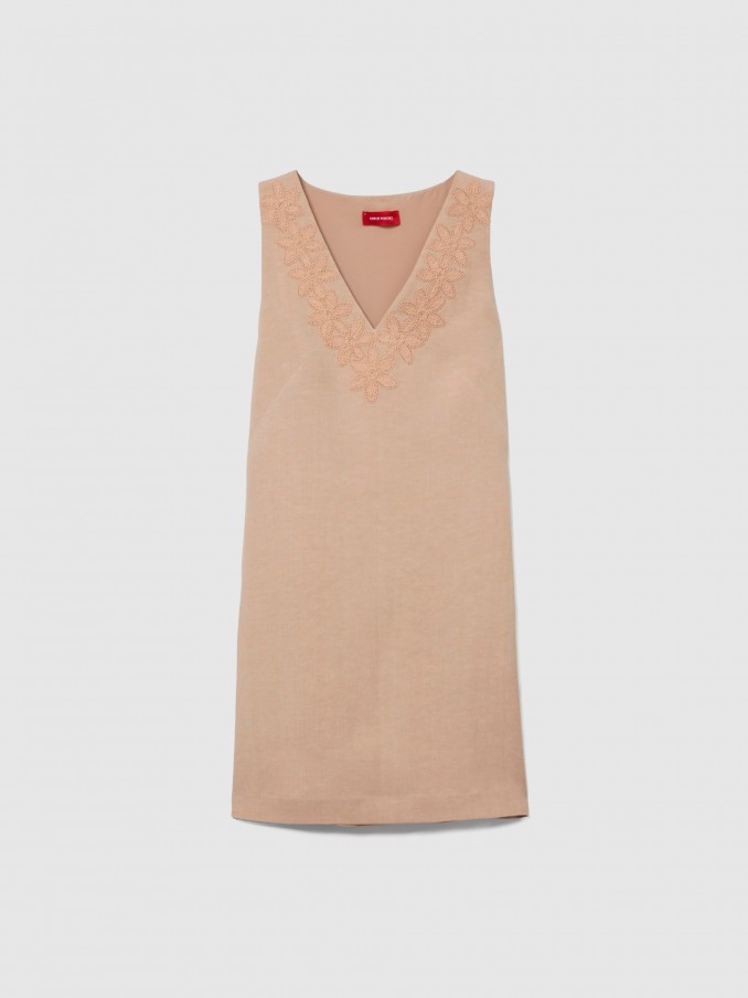 Vestido Mujer Beige Lion Of Porches