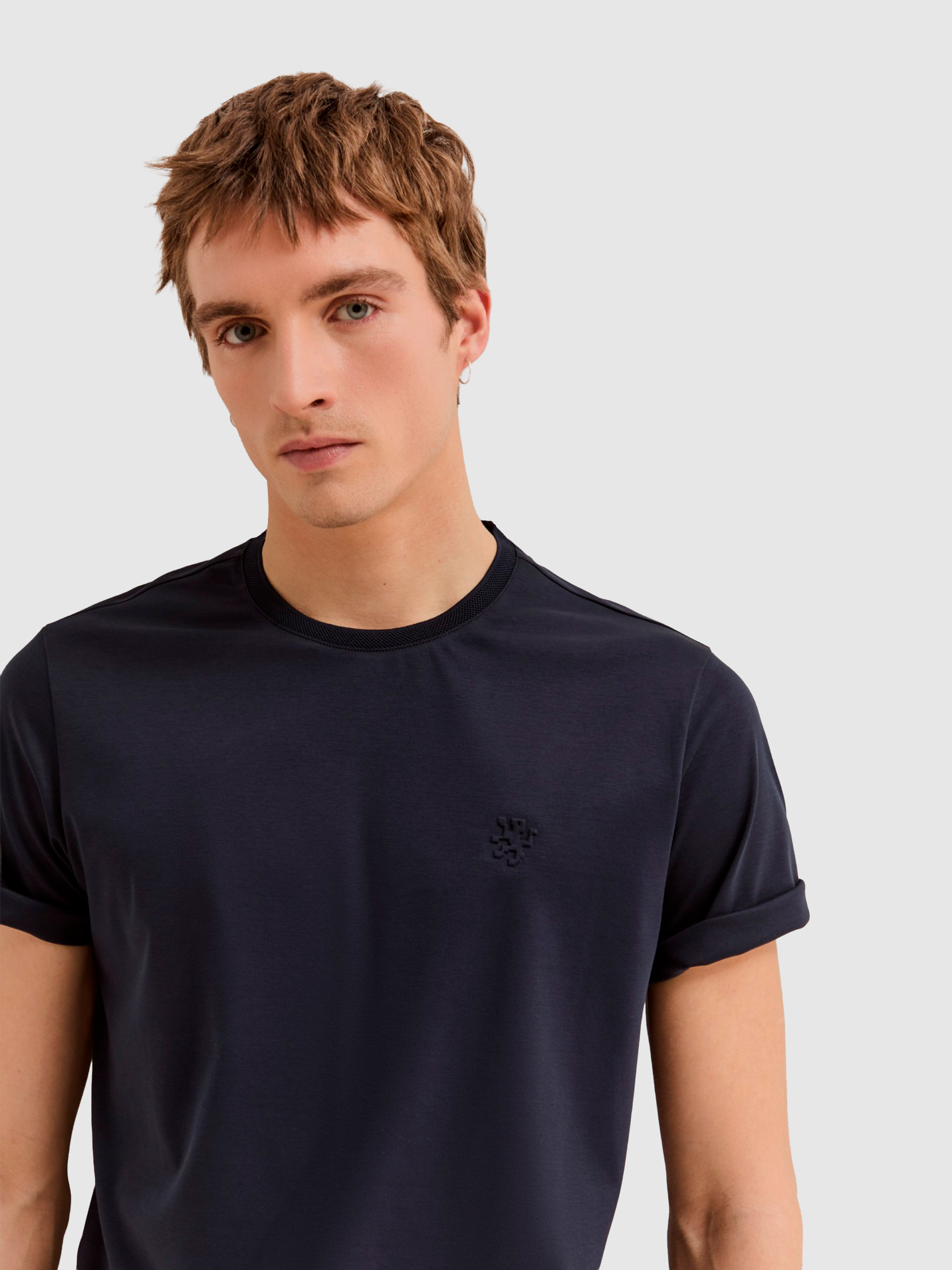 T-Shirt Man Navy Blue Lion Of Porches