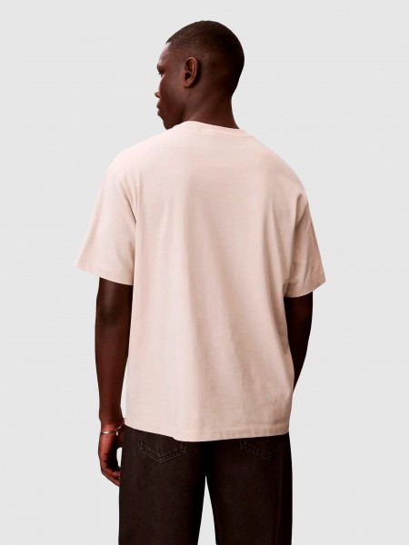 T-Shirt Calvin Klein Homem Ss Rlxd Standard Logo Crewnk Tee