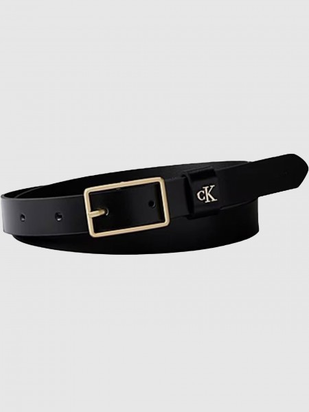 Cinto Calvin Klein Mulher Square Buckle Ck Loop 25Mm