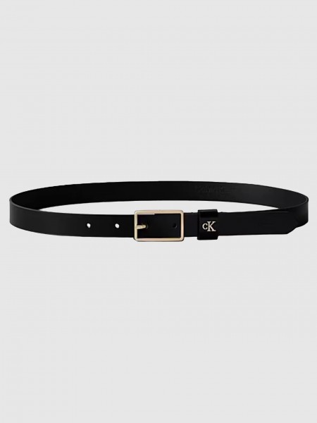 Cinto Calvin Klein Mulher Square Buckle Ck Loop 25Mm