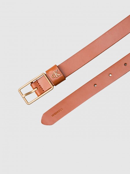 Cinto Calvin Klein Mulher Square Buckle Ck Loop 25Mm