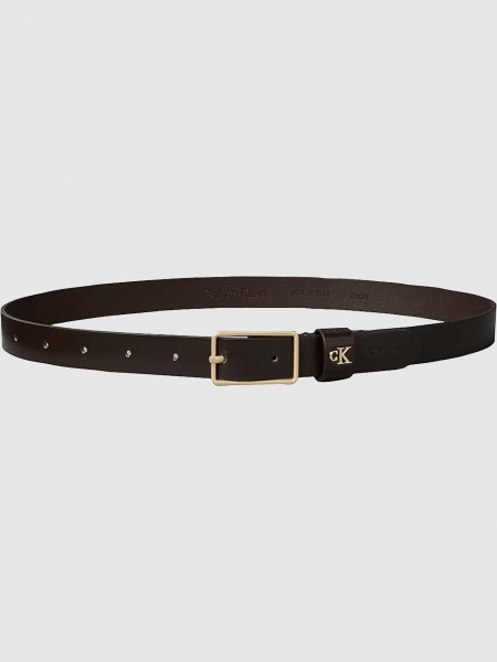 Cinto Calvin Klein Mulher Square Buckle Ck Loop 25Mm