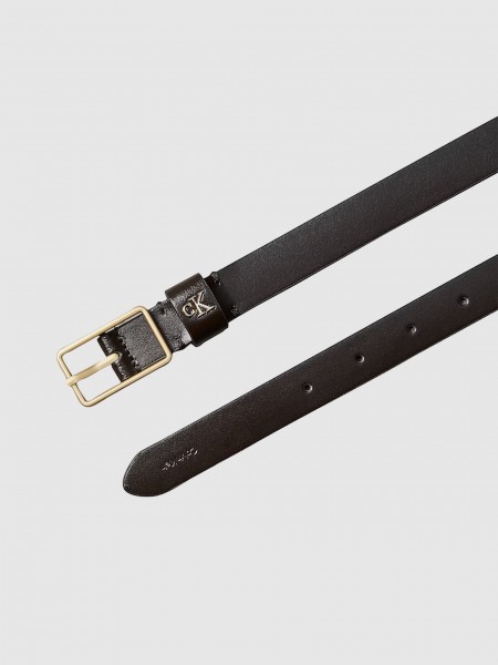 Cinto Calvin Klein Mulher Square Buckle Ck Loop 25Mm