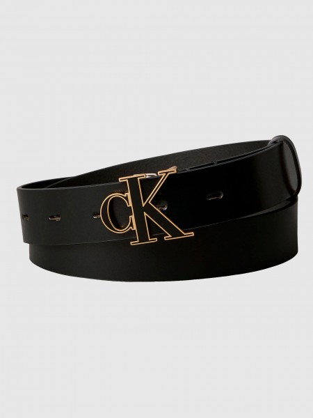 Cinto Calvin Klein Mulher Round Ck Buckle 30Mm Belt Inlay