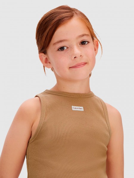 Blusa Ni�a Camello Calvin Klein