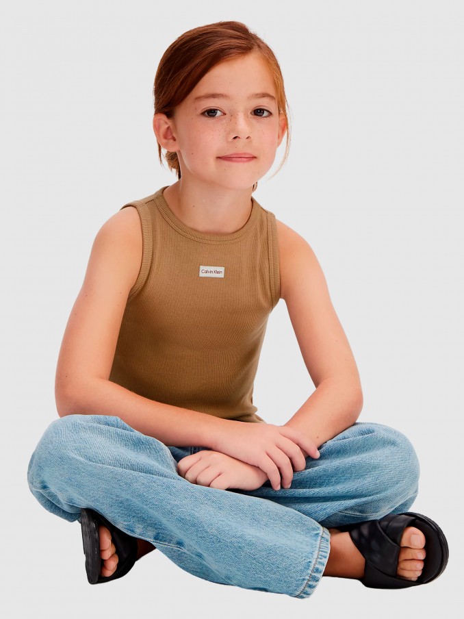 Blusa Niña Camello Calvin Klein