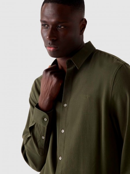 Shirt Man Green Guess