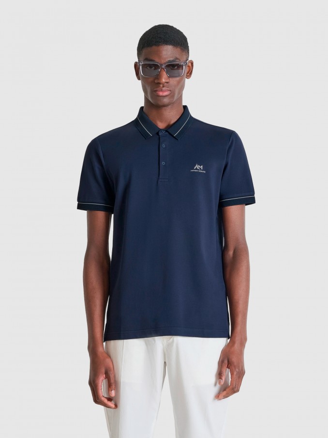 Polo Shirt Man Navy Blue Antony Morato