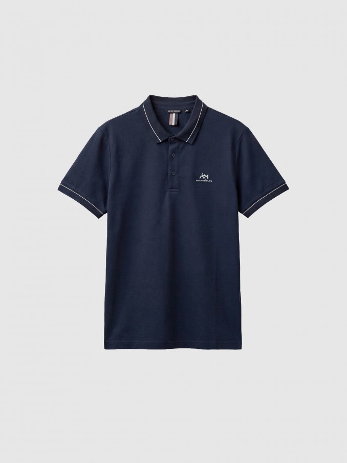 Polo Shirt Man Navy Blue Antony Morato