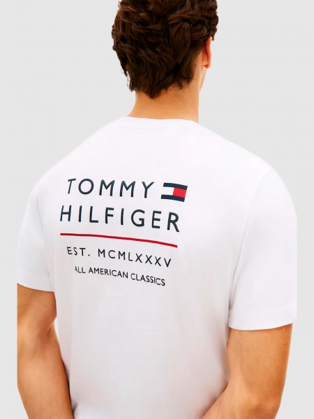 T-Shirt  Tommy Hilfiger Homem Brand Love Embro Stack Tee