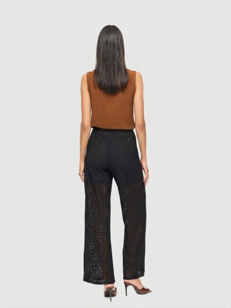 Cal�as Vila Mulher Vimerinda Hw Wide Pants/ls