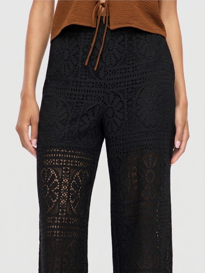 Pantalones Mujer Negro Vila