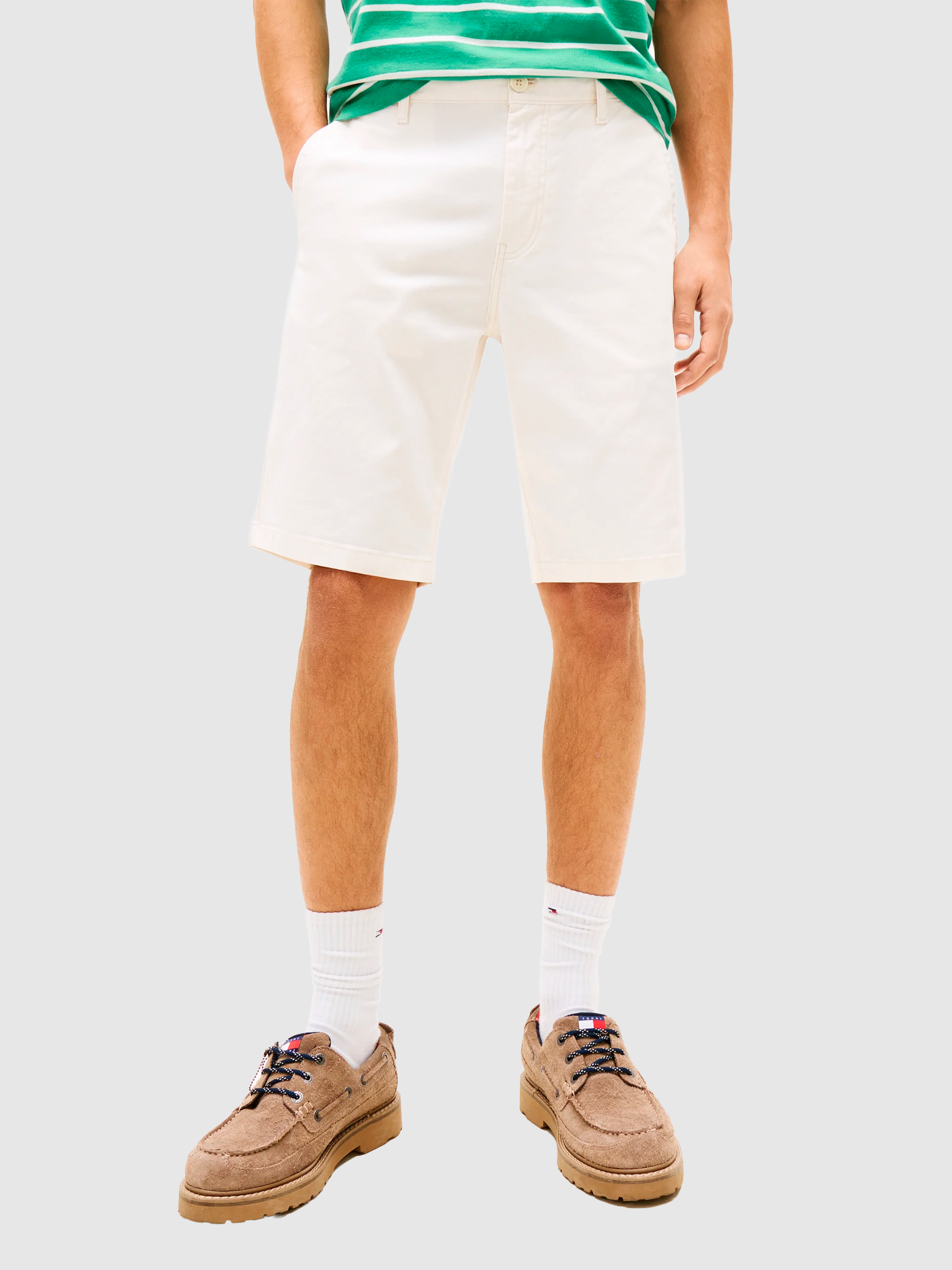 Pantalones Cortos Hombre Crema Tommy Jeans