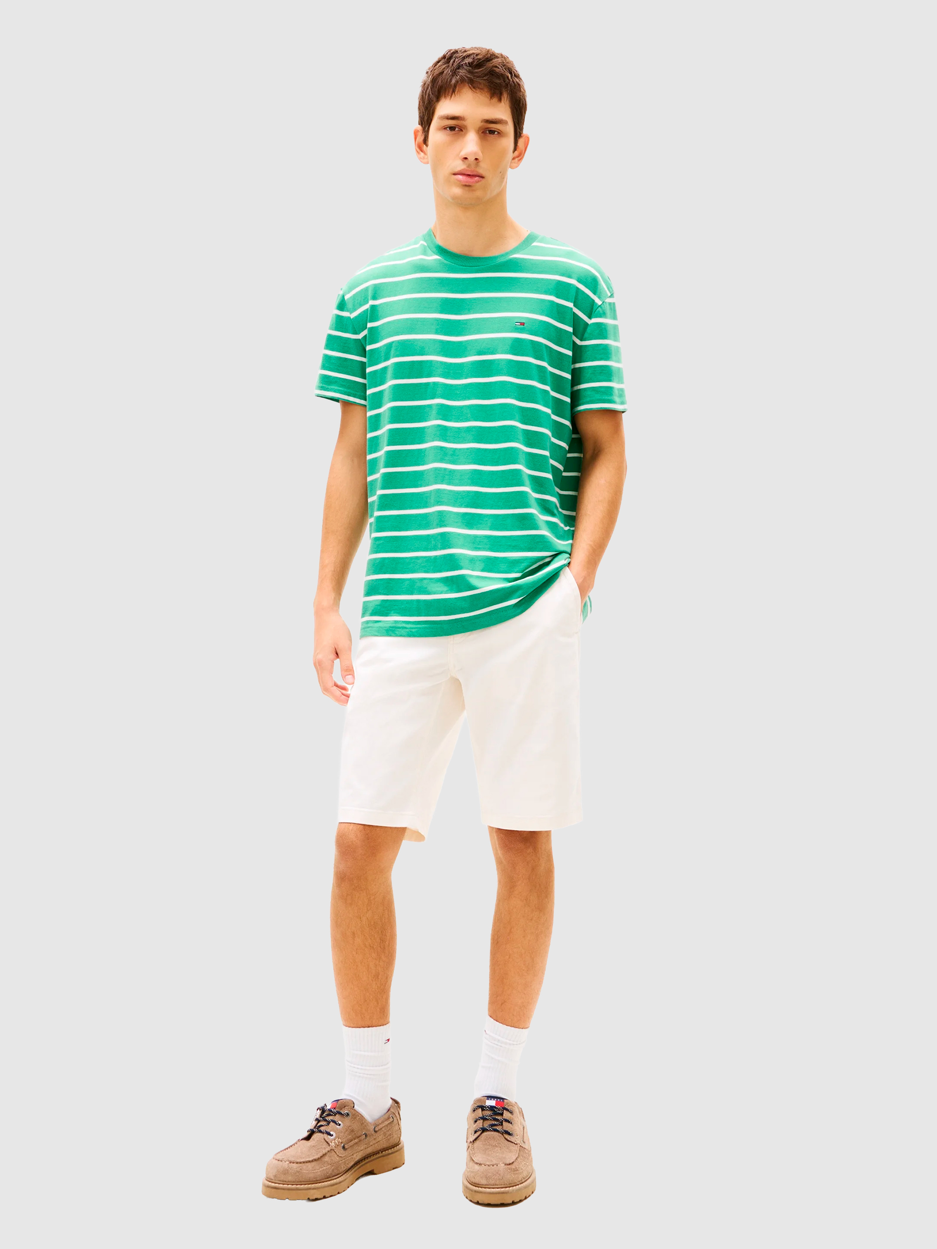 Pantalones Cortos Hombre Crema Tommy Jeans